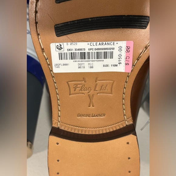 NEW Flag LTD., Men's Noble Bit Brown Leather Loafer Dress Shoes Size 11 - Picture 8 of 12